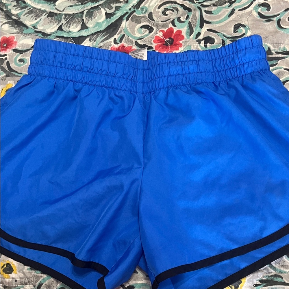 Athletic Works Women's Blue and Black Athletic Shorts